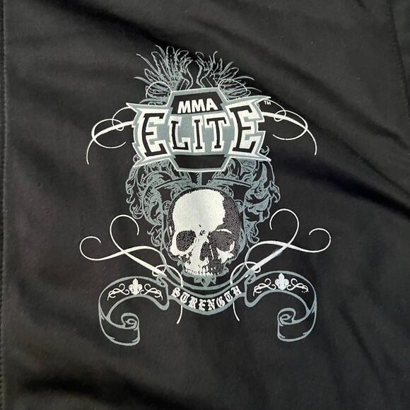 MMA Elite Track Jacket Mens XXL Sports Skull Grim Reaper Grunge Y2K Black ** - Picture 4 of 9